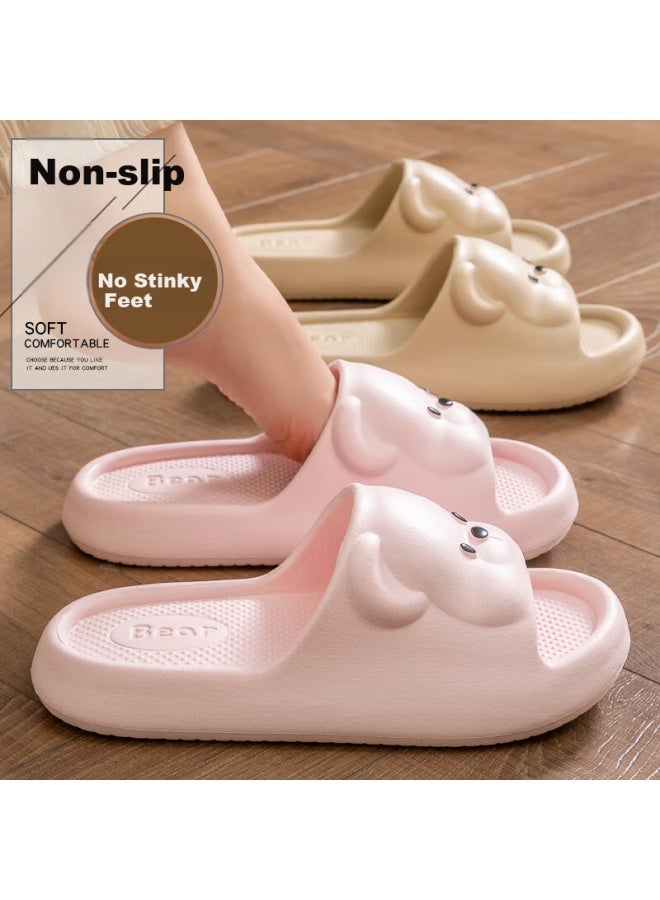 She enjoys Sheen Kids Cartoon Parent-child Slippers Indoor Bathroom Shower Slippers Tg330 Green 32-33 - Image 2