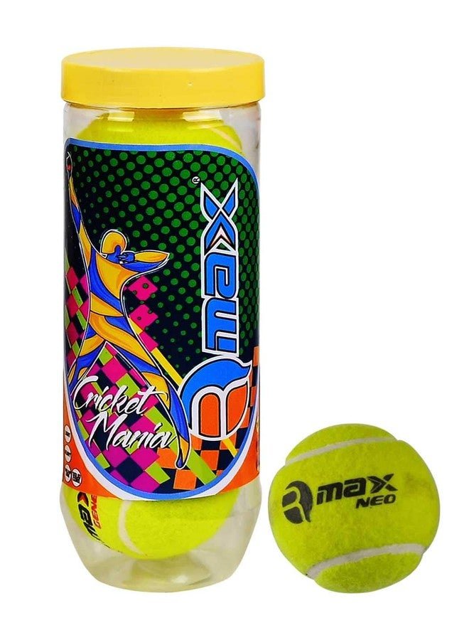 RMAX كرة تنس كريكيت ثقيلة من آر ماكس نيو (عبوة من 3 كرات) (أصفر) - Image 2