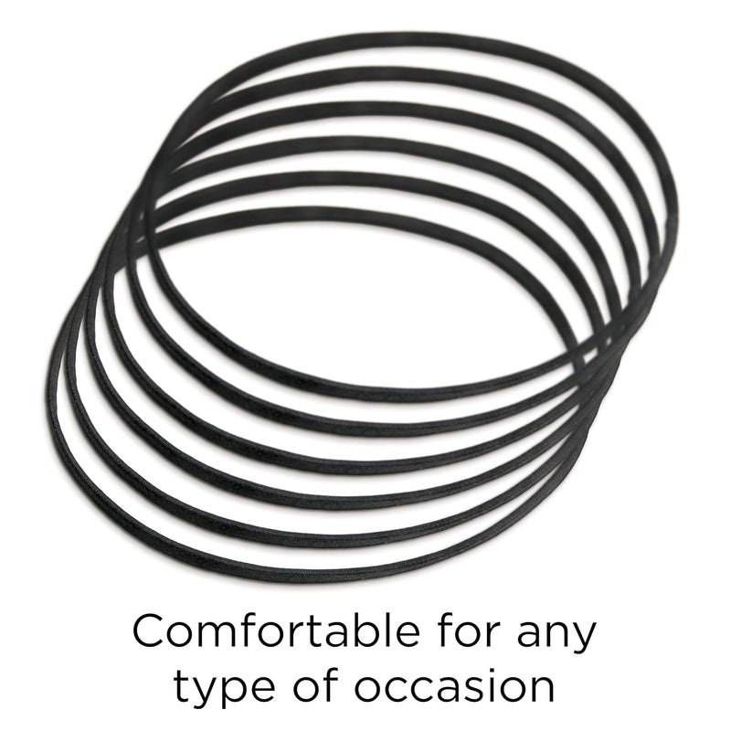 GOODY Womens Ouchless Thin Hair Flat Narrow Headwrap Black 6 Count Pack of 2 - Image 4