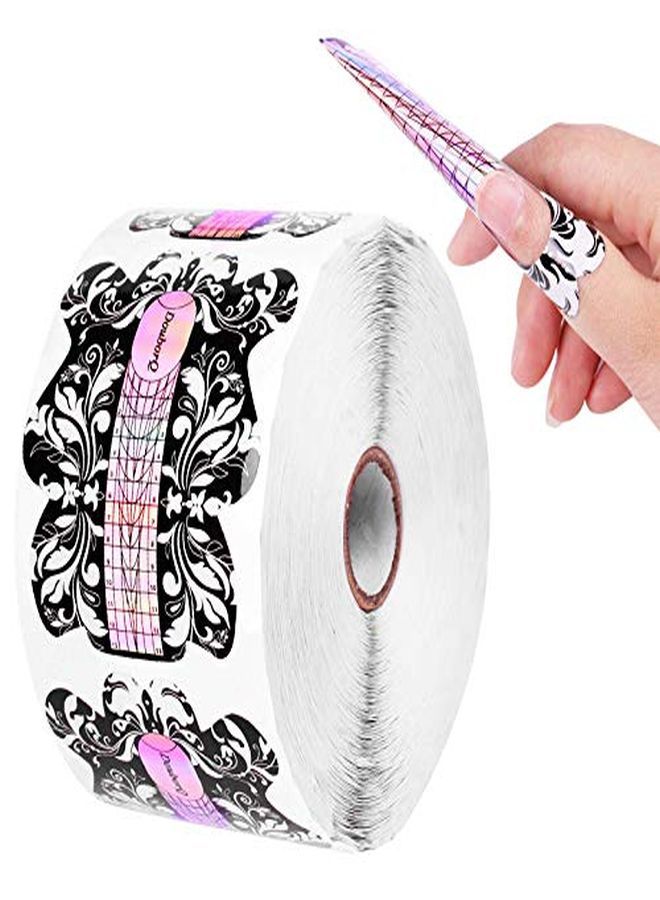 DOUBORQ 500Pcs Acrylic Nail Forms,Nail Extension Tips,Nail Forms For Acrylic Nails, Acrylic Nail/Uv Gel Nail Forms Guide Stickers Nail Art Equipment For Salon (Nail Forms Set) - Image 1