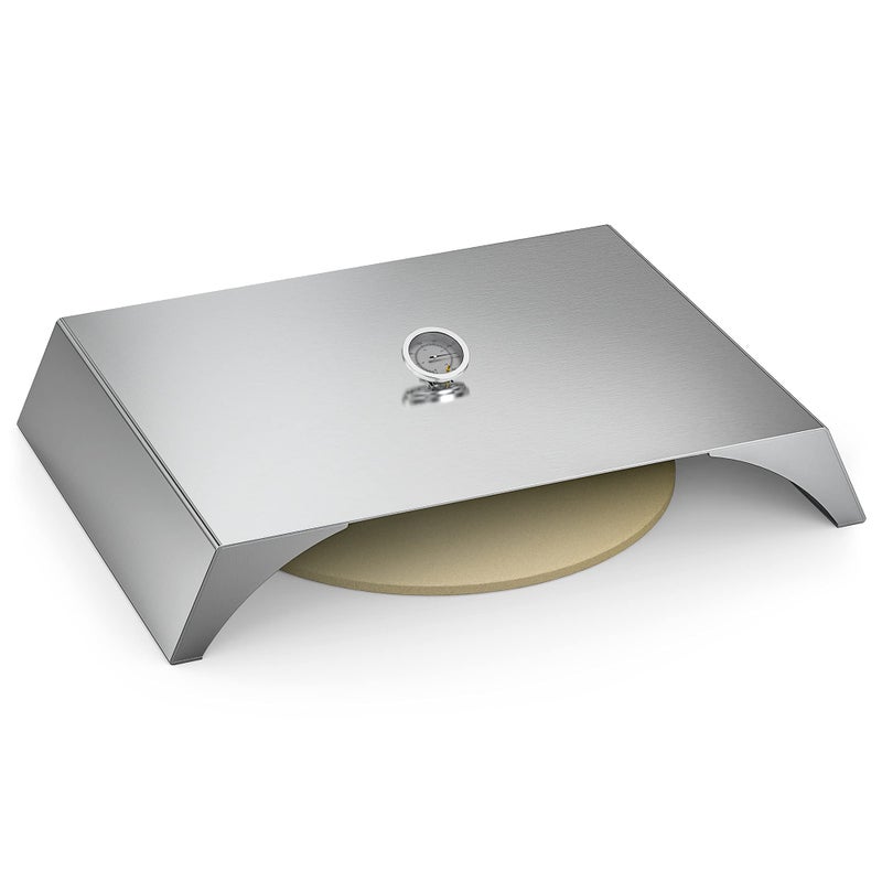 Skyflame Universal Stainless Steel Pizza Oven Kit with Stone for Most Gas Grills and Pellet Grill Conversion Kit 22x15 Inches