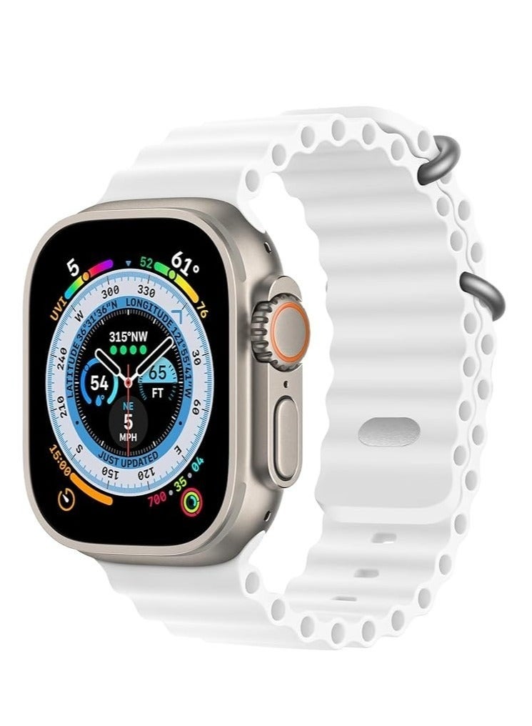 Sport New Silicone Band Compatible with Apple Watch Ultra Ocean 42/44/45/49mm Strap for iWatch Series Ultra 8 7 6 5 SE - Image 2