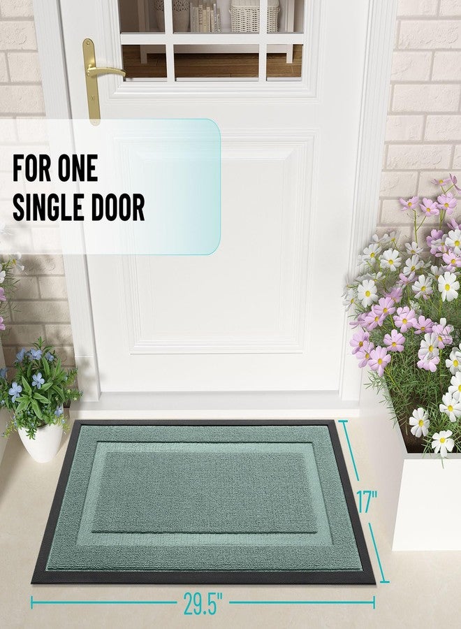 OLANLY Front Door Mat Indoor Outdoor Entrance, Waterproof All-Season, All-Weather Doormat, Sturdy Natural Rubber, Low Profile, Easy Clean Patio Porch Entryway Mat, 59x23, Grayish Green - Image 2