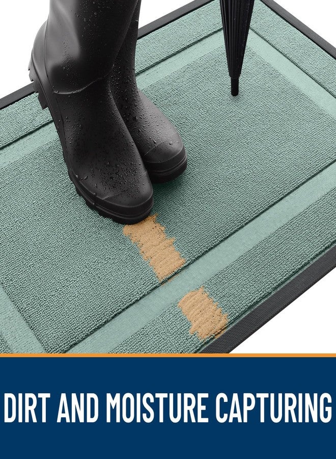 OLANLY Front Door Mat Indoor Outdoor Entrance, Waterproof All-Season, All-Weather Doormat, Sturdy Natural Rubber, Low Profile, Easy Clean Patio Porch Entryway Mat, 59x23, Grayish Green - Image 5
