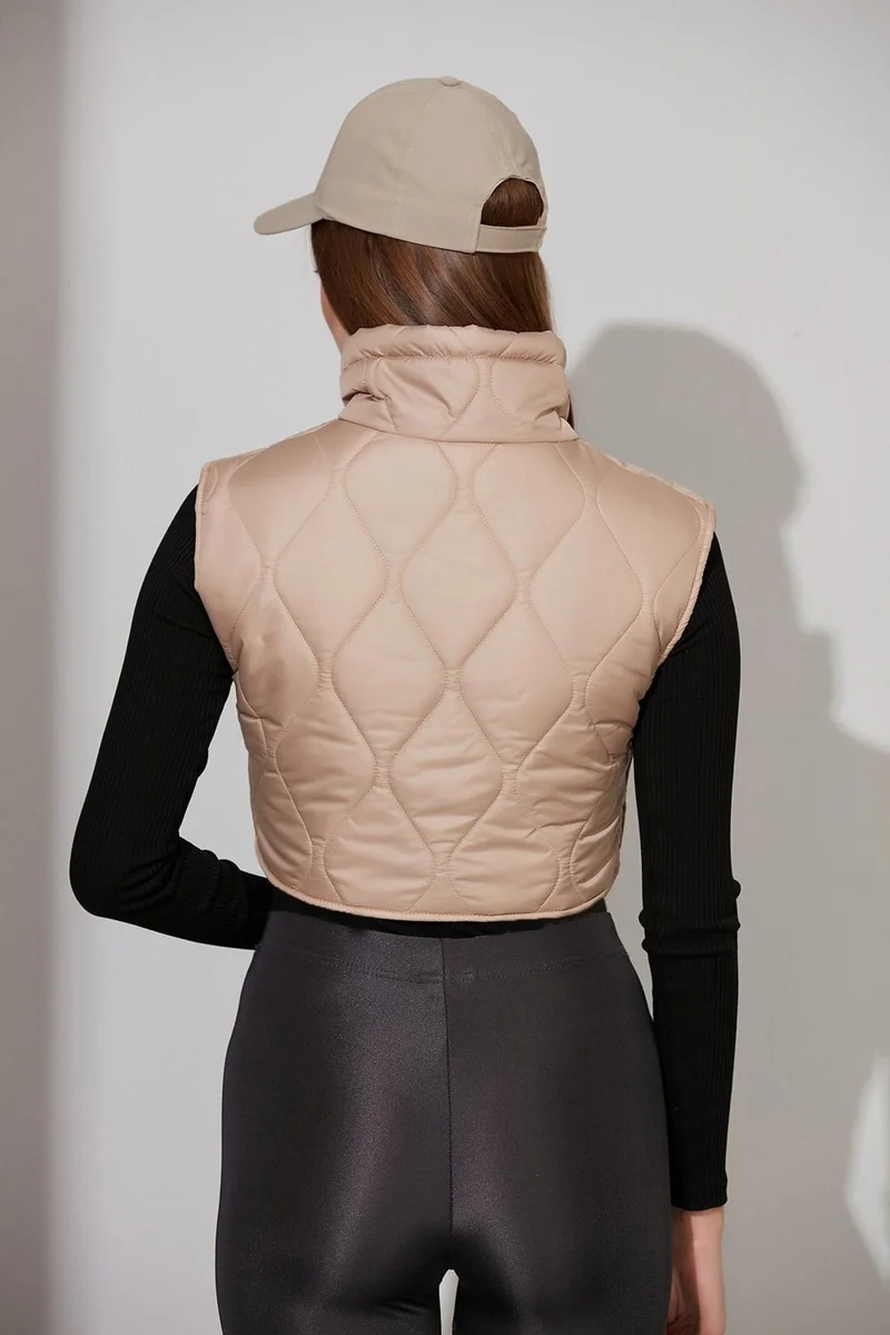 Alexander Gardi Alexandergardı Crop Quilted Vest (B21-909YL
