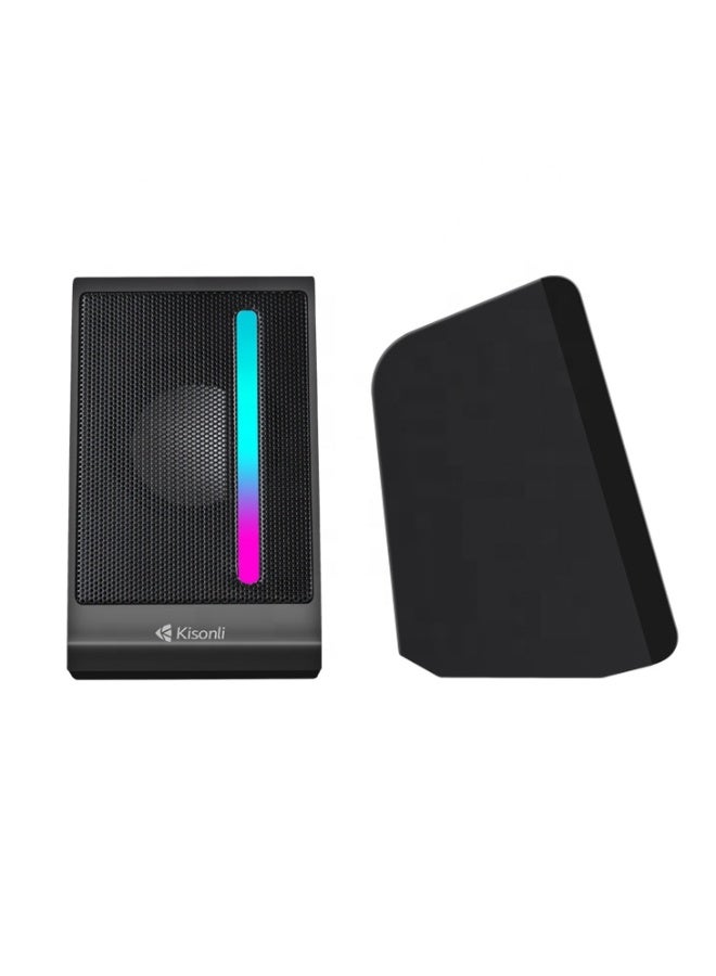 Kisonli X16 Mini USB 2.0 Speaker Portable Computer Speaker Speaker for Desktop Laptop PC - Image 2