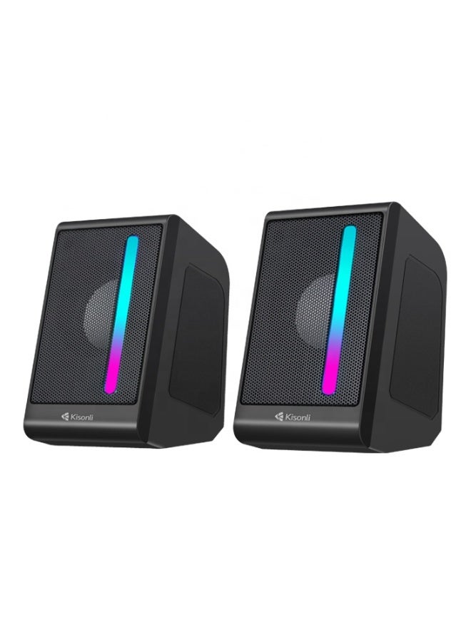 Kisonli X16 Mini USB 2.0 Speaker Portable Computer Speaker Speaker for Desktop Laptop PC - Image 1