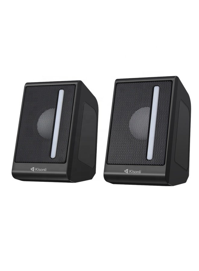 Kisonli X16 Mini USB 2.0 Speaker Portable Computer Speaker Speaker for Desktop Laptop PC - Image 3