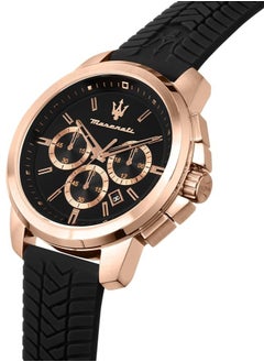 Maserati Maserati R8871621012 Men's Successo  Black Silicone Quartz Fashion Watch  - Image 4