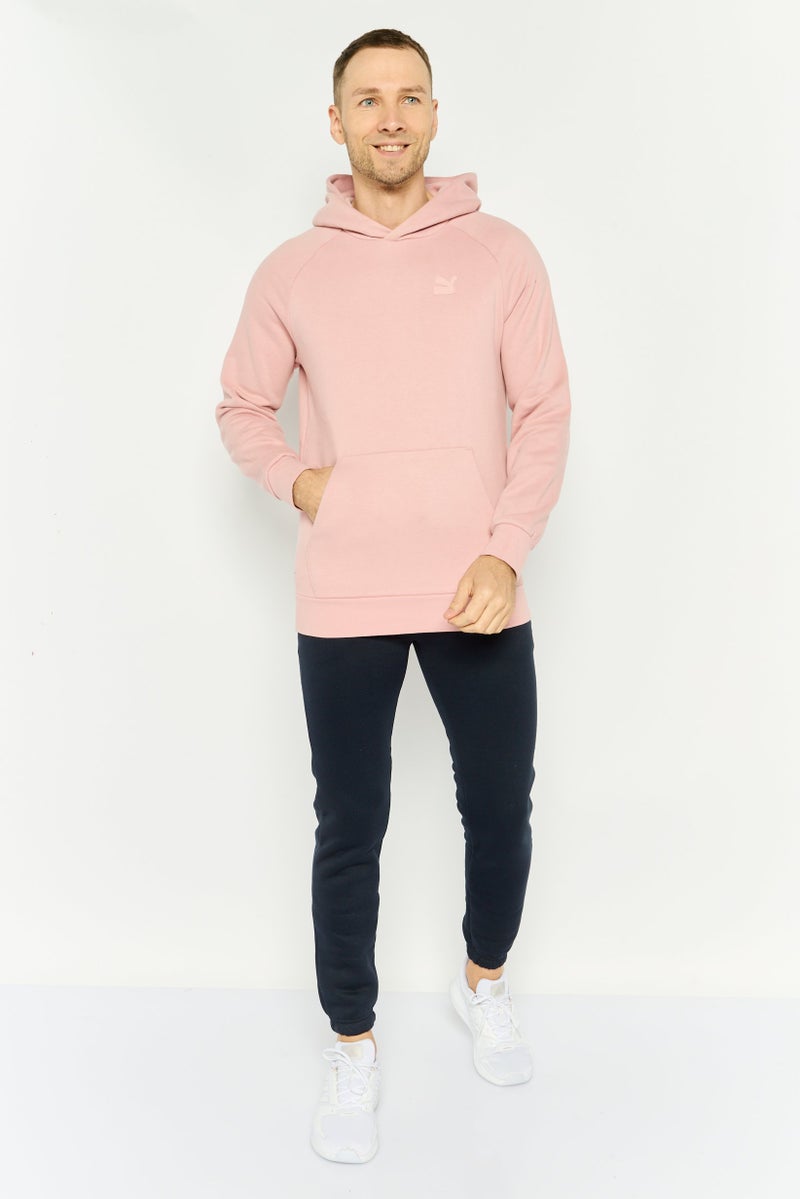 PUMA هودي رياضي للرجال بأكمام طويلة مناسب في الهواء الطلق، وردي - Image 3