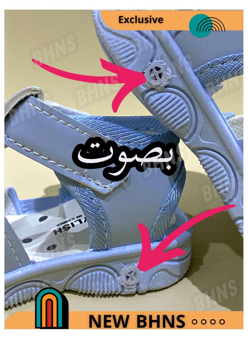 stylish Children's sandal with sound - children's sound shoes - children's sandal with whistle | Sole with whistle, sound sandal shoes for girls and boys, children's shoes and comfortable sandal slippers, children's sound shoes with modern designs and suitable for children's gifts - Image 2