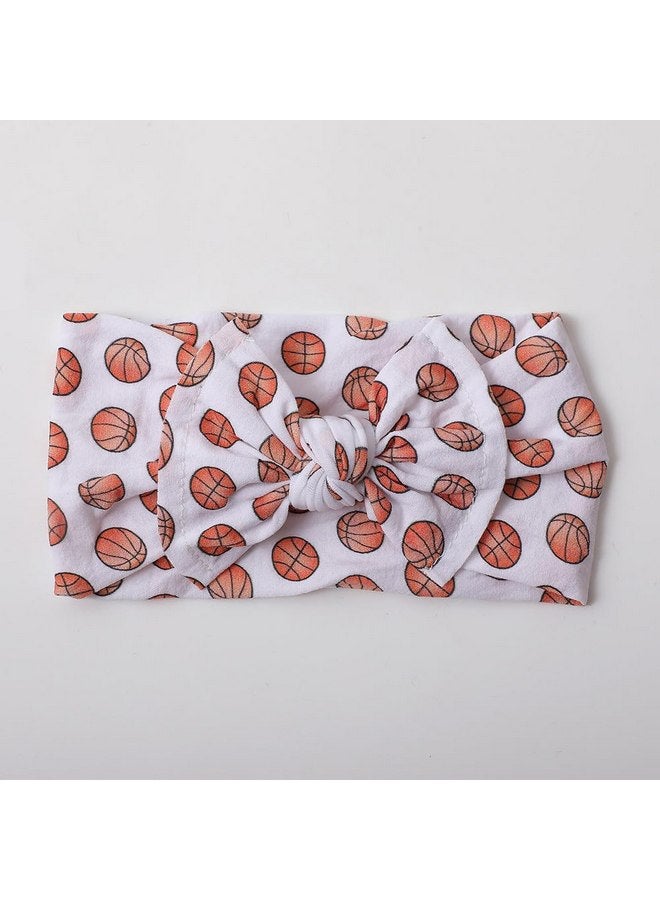 BBTDIN Baby Basketball Headband Turban Baby Basketball Bowknot Baby Basketball Hair Band Bow BTB12 (A2, Free Size) - Image 2