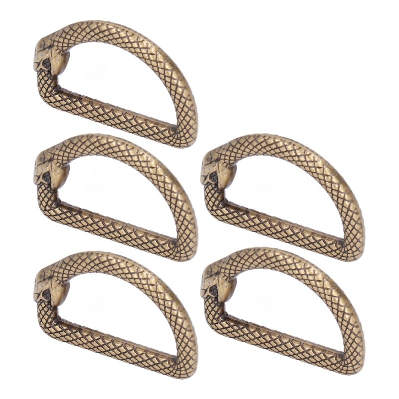 Bronze-colored Zinc Alloy D Rings: 5 Pieces Sturdy Durable Metal D Rings - Easy Assembly Multifunctional D Rings for Belts, Backpacks, Handbags and Dog Collars - Image 4