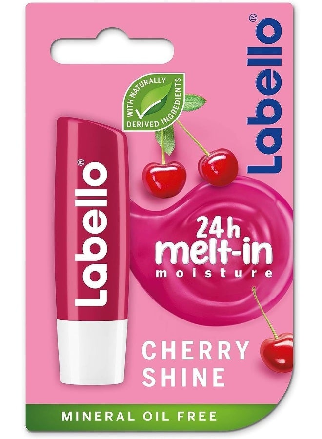 Labello Lip Balm, Moisturising Lip Care, Cherry Shine, 4.8g - Image 1