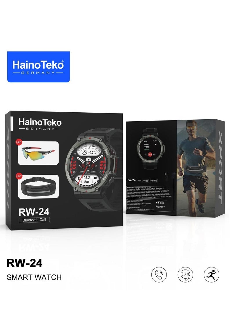 Haino Teko - Haino Teko Germany RW24 Sport Smart Watch with Waist Pack and Sports Sunglasses Combo Box - Image 1