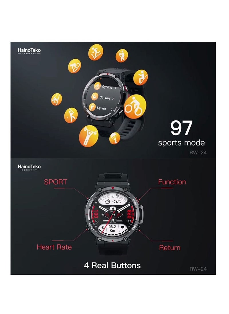 Haino Teko - Haino Teko Germany RW24 Sport Smart Watch with Waist Pack and Sports Sunglasses Combo Box - Image 1