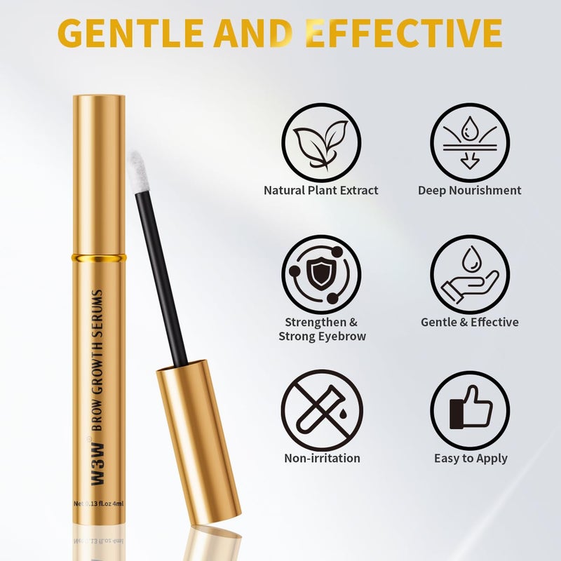 W3W 4ml Eyebrow Serum for Natural Brow Looks Brow Serum for ThickerFuller Eyebrow NoIrritating - Image 4