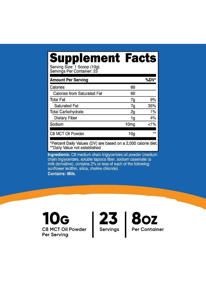 Nutricost C8 Mct Oil Powder .5Lb - 95% C8 Mct Oil Powder - Image 2