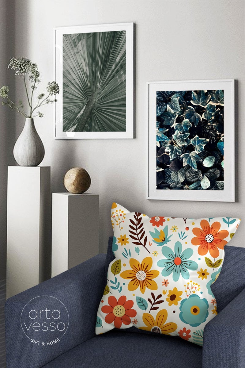 Double Sided Digital Printed Decorative Faux Leather Throw Pillow Cover  - Image 2