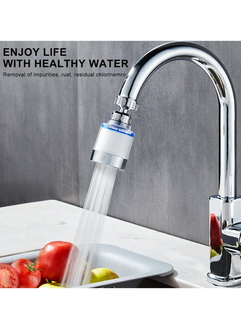 Sink Filter Water Faucet, Universal Faucet Filter 360 ° Rotating Purifier Bathroom Kitchen Faucet Water Filter-Removes Chlorine Fluoride Heavy Metals Hard Water for Home (4 Pcs+30 filter cartridges) - Image 5