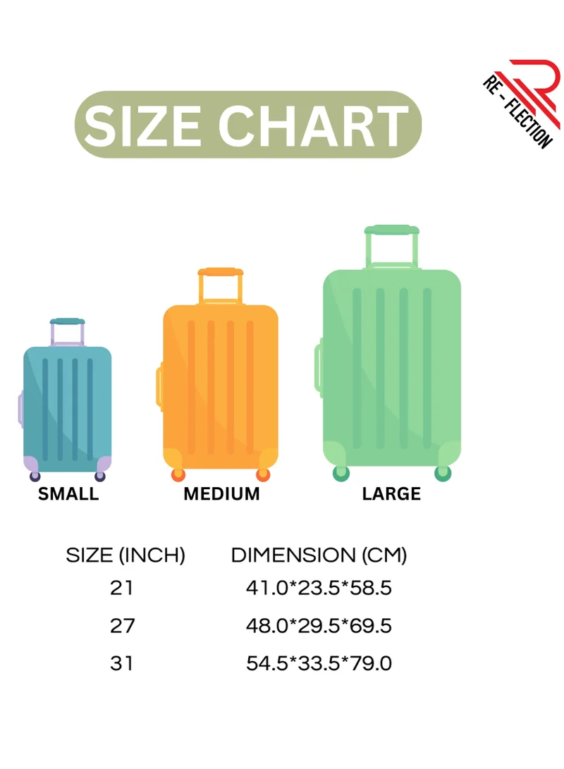 Reflection REFLECTION Hard Luggage, Trolley Bag with PP Plastic Body with Soft 3 Level Adjustable Handle, Black, 69 cm