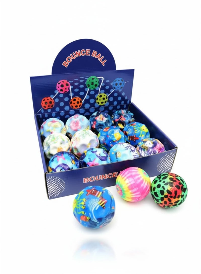 Rally High Bounce Jumping Balls for Kids, 12 Pack, Nautical Print, Fun Bounce Ball, 7cm Diameter - Image 1