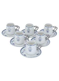 A set of white porcelain coffee cups with eye pattern, 12 pieces - pzsku/ZE4C92B4C68831BE70A4DZ/45/_/1721201449/e6701647-ca85-44dc-ba33-fb68d552a42a