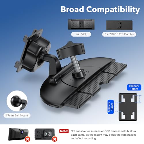 NiZiTOK CD Slot CarPlay Screen Mount for 7–10.5" Displays, Stable Anti-Vibration Holder for CarPlay & Android Auto Screens, Wide Compatibility, Secure and Easy Installation - Image 5