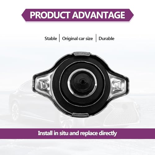RBOKO 1640131650 Radiator Cap Compatible with Toyota 4Runner Avalon Echo Highlander Prius C Sequoia Sienna Solara Supra Tacoma Tundra Venza Yaris,Scion Lexus, Replace OE #1640131520 1640131480 1640146610 - Image 3