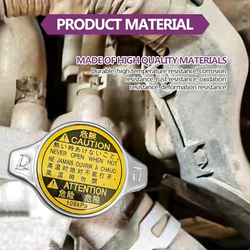 RBOKO 1640131650 Radiator Cap Compatible with Toyota 4Runner Avalon Echo Highlander Prius C Sequoia Sienna Solara Supra Tacoma Tundra Venza Yaris,Scion Lexus, Replace OE #1640131520 1640131480 1640146610 - Image 4
