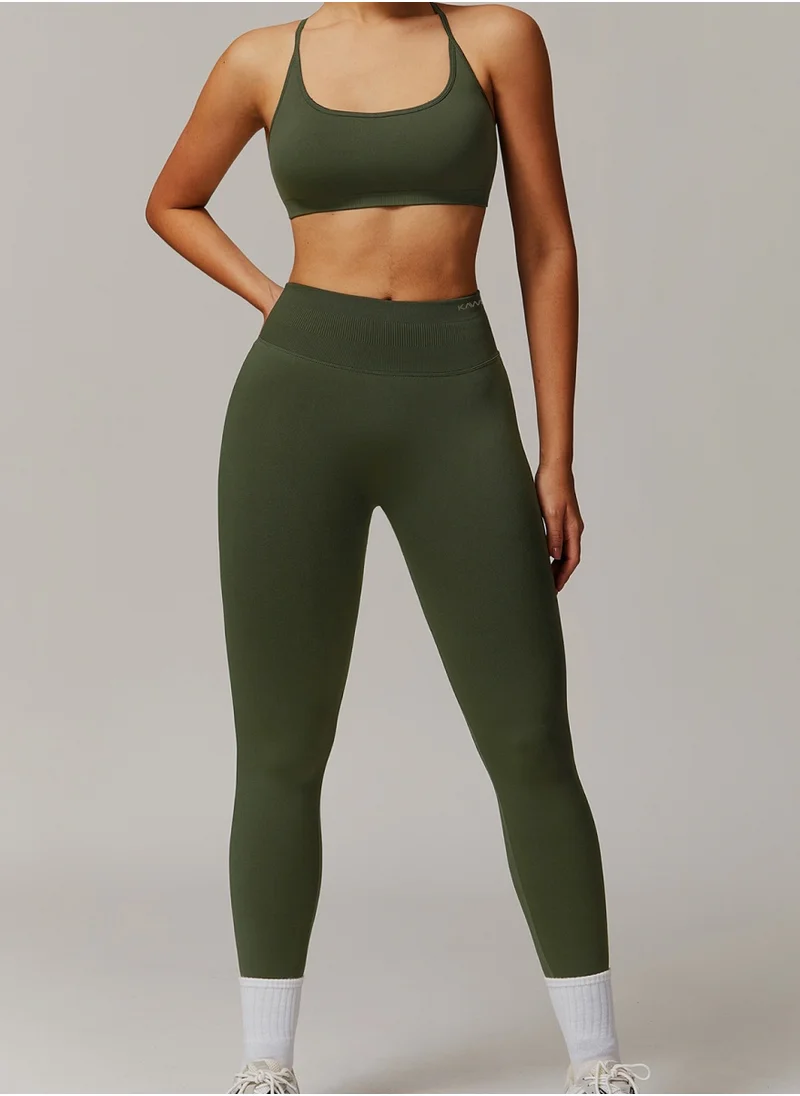 KAWN.YOGA Womens High Waist Contour Seamless Workout sport Leggings Yoga Pants Tummy Control Running Pants