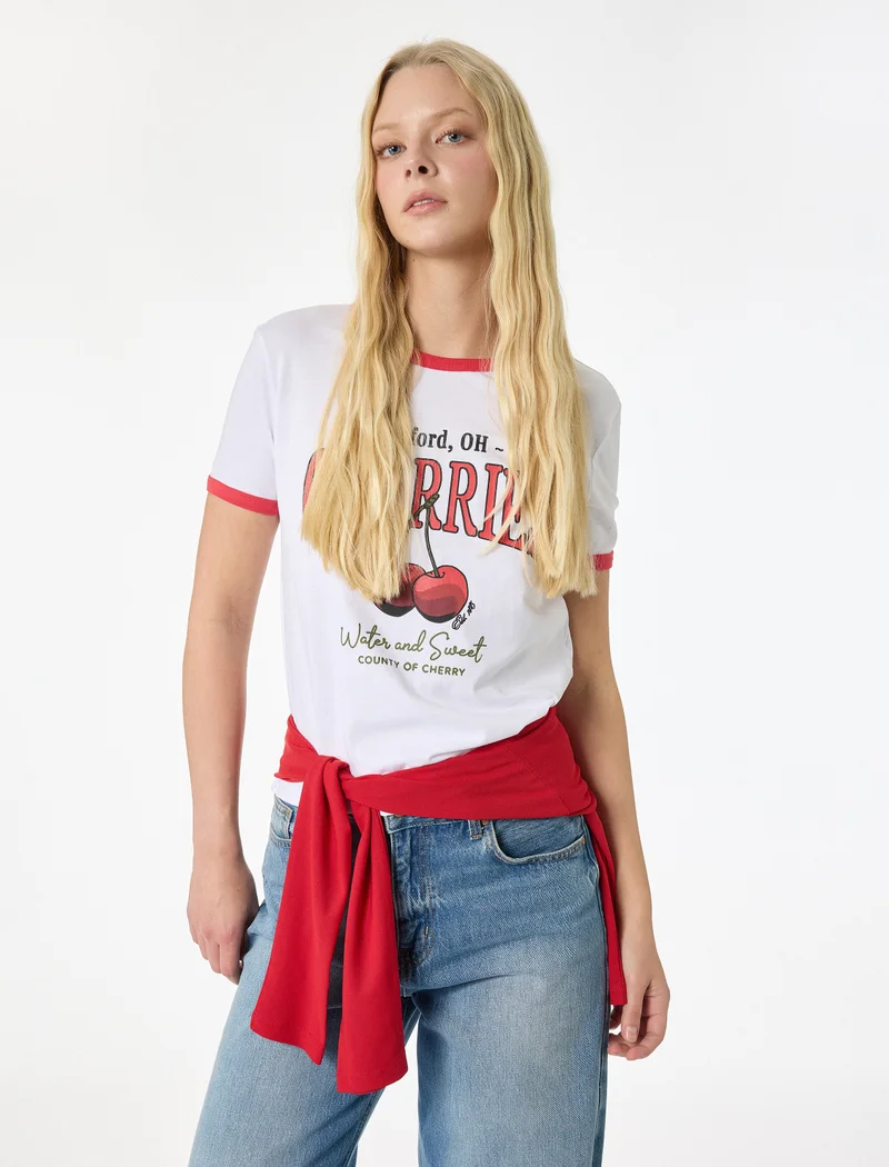KOTON Printed Cotton T-Shirt