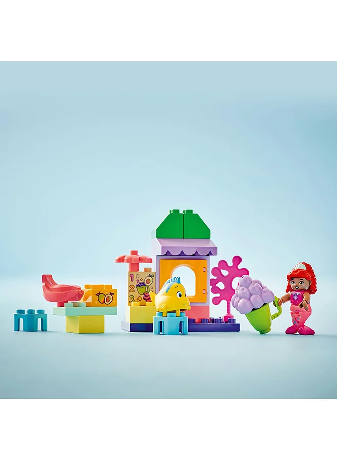 LEGO Duplo Disney Ariel And Flounder’S Café Stand The Little Mermaid Building Toy, Educational Fruit-And-Food Play Building Set For Preschool Kids Aged 2 Plus (22 Pieces) 10420