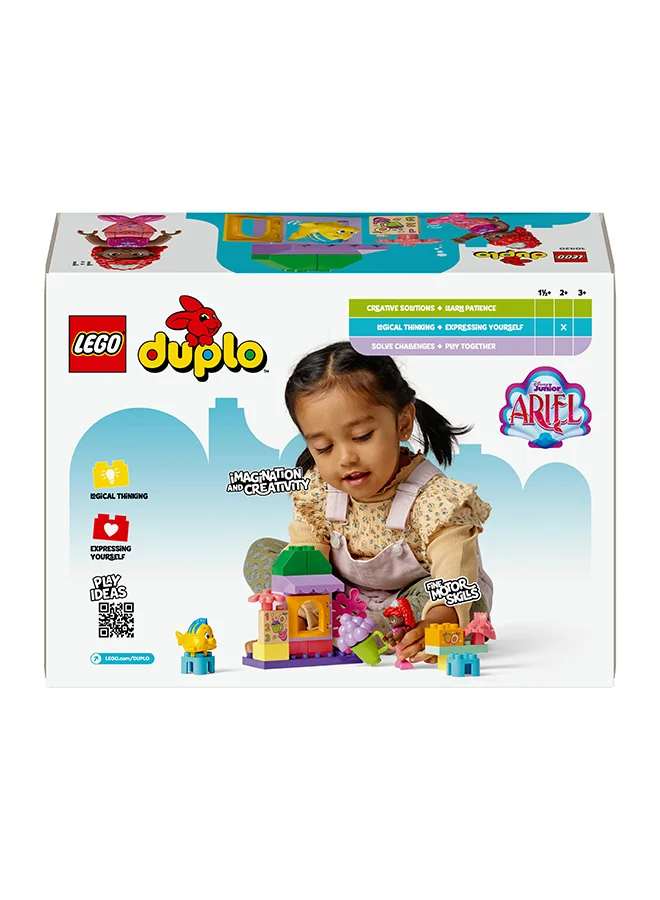 LEGO Duplo Disney Ariel And Flounder’S Café Stand The Little Mermaid Building Toy, Educational Fruit-And-Food Play Building Set For Preschool Kids Aged 2 Plus (22 Pieces) 10420