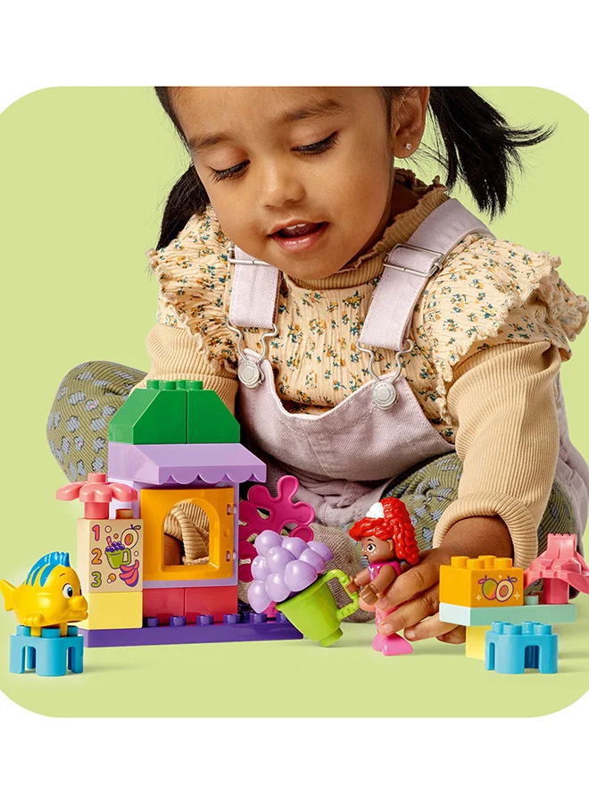 LEGO Duplo Disney Ariel And Flounder’S Café Stand The Little Mermaid Building Toy, Educational Fruit-And-Food Play Building Set For Preschool Kids Aged 2 Plus (22 Pieces) 10420