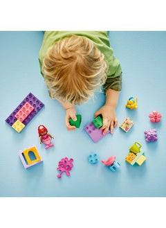 LEGO Duplo Disney Ariel And Flounder’S Café Stand The Little Mermaid Building Toy, Educational Fruit-And-Food Play Building Set For Preschool Kids Aged 2 Plus (22 Pieces) 10420  - Image 4