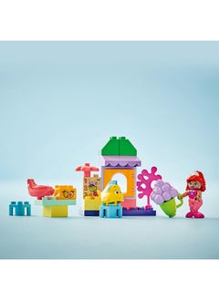 LEGO Duplo Disney Ariel And Flounder’S Café Stand The Little Mermaid Building Toy, Educational Fruit-And-Food Play Building Set For Preschool Kids Aged 2 Plus (22 Pieces) 10420  - Image 5