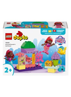 LEGO Duplo Disney Ariel And Flounder’S Café Stand The Little Mermaid Building Toy, Educational Fruit-And-Food Play Building Set For Preschool Kids Aged 2 Plus (22 Pieces) 10420  - Image 2
