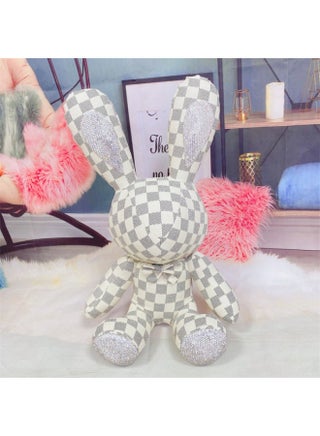 Diamond Rabbit Toy Leather Doll Doll With Drill Doll Leather Rhinestone Car Ornaments Net Red Wholesale-Color:White Lattice [cortex]]-Height:38cm High Diamond Rabbit - pzsku/ZE4C95A97DD80975E2E5CZ/45/1745407319/24b00ac2-ff67-4fb5-88c4-420e23842b0d