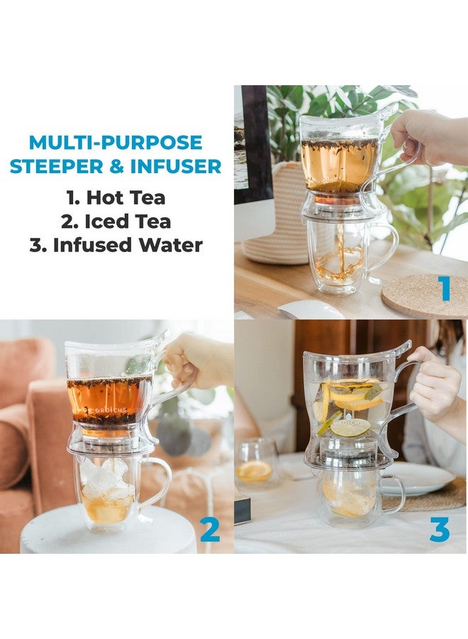 غروش إبريق شاي أبردين من غروشي - تصميم خالٍ من مادة BPA، يمنع التنقيط | قاعدة | سهل التحضير | سهل التنظيف (525 مل - 17.7 أونصة) - Image 2