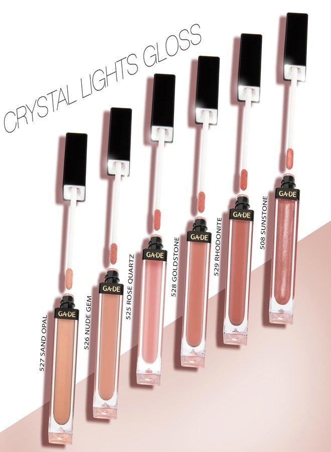 GA-DE Crystal Lights Lip Gloss, 525 - Enriched with Light-Reflecting Crystal Pearls - Smooth Silky, Rich Color - Moisturizes and Adds Shine - 0.2 oz - Image 2