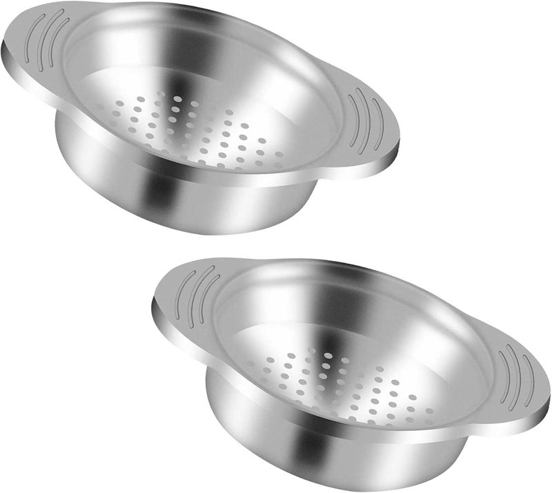 Bcautay 2 Pcs Metal Tuna Can Strainer - Stainless Steel Food-Grade Press Colander for Canned Fish, Beans, Vegetables (2) - Image 1