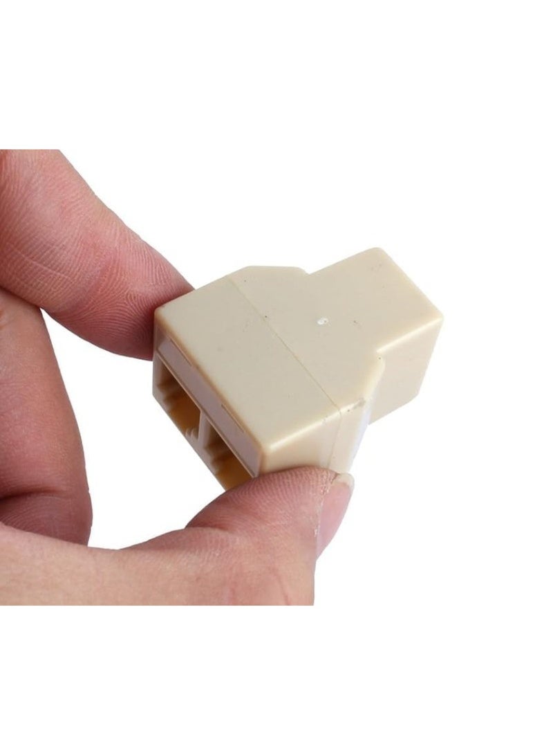 REACON 2-Pack RJ11 1-to-2 Female Telephone Splitter – Modular Adapter for Landline Phones - Image 2