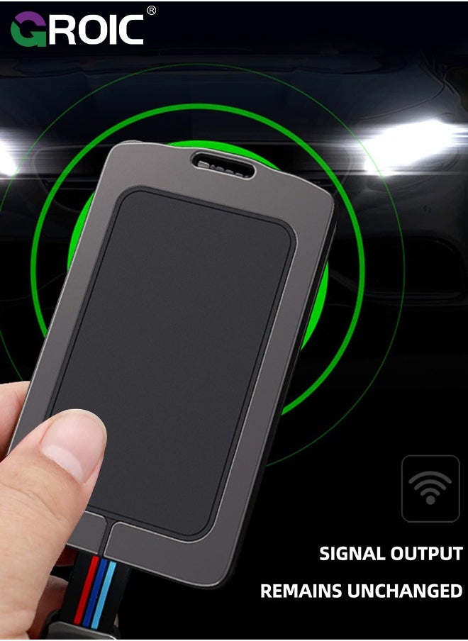 GROIC - Fit for BMW Digital Key Card Cover with Keychain, Zinc Alloy and Silicone Car Key Shell Case for BMW 5 Series 535LE New 3 Series X7 IX3 8 Series X5 530LI, BMW Accessories Key Protector Key Holder - Image 1