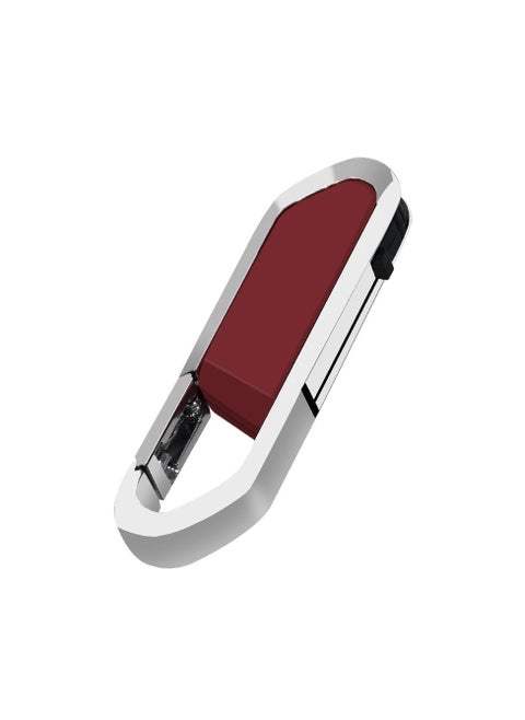 محرك أقراص فلاش USB، محرك أقراص محمول معدني مزود بسلسلة مفاتيح، محرك أقراص فلاش USB 2.0، محرك أقراص فلاش USB سريع ومريح لتخزين البيانات الخارجية، (قطعة واحدة 4 جيجابايت باللون الأحمر)