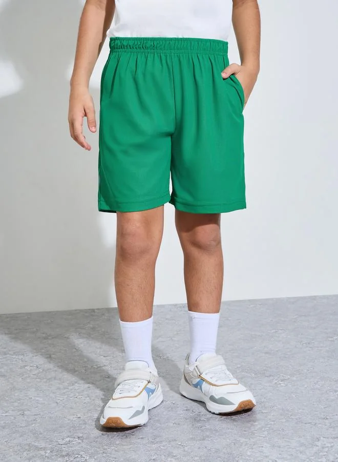 Styli Teens Cotton Sports Jersey Shorts with Side Pocket