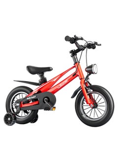 HELLO BABY 14 inch Bicycle for Kids, Lightweight Magnesium Alloy Kids Bicycle, with Flashing Training Wheels, Adjustable Seat and Headlight, for Children 2-7 Year Boys and Girls  - Image 1