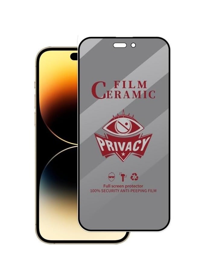 MIGOFAST iPhone 16 Pro Matte Privacy Ceramic Screen Protector Film  Matte  Anti-Spy  Full Adhesive  Flexible Not A Glass  Anti-Spy Full Adhesive Flexible Film - Image 1