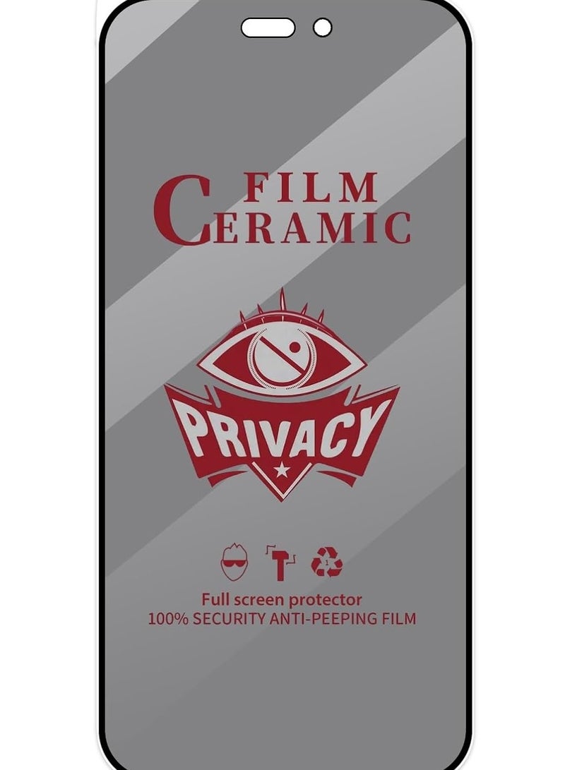 MIGOFAST iPhone 16 Pro Matte Privacy Ceramic Screen Protector Film  Matte  Anti-Spy  Full Adhesive  Flexible Not A Glass  Anti-Spy Full Adhesive Flexible Film - Image 2