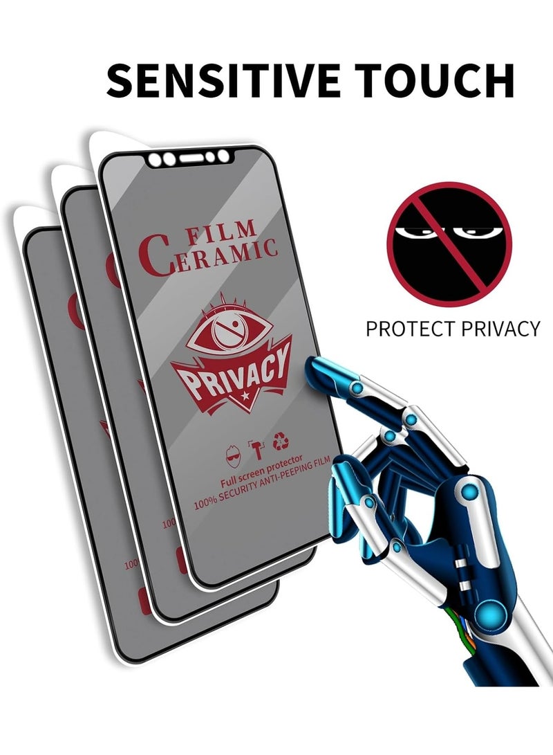 MIGOFAST iPhone 16 Pro Matte Privacy Ceramic Screen Protector Film  Matte  Anti-Spy  Full Adhesive  Flexible Not A Glass  Anti-Spy Full Adhesive Flexible Film - Image 3
